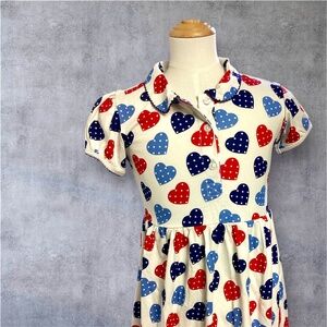 Rachel Riley Red White Blue Heat Dress, Size 10